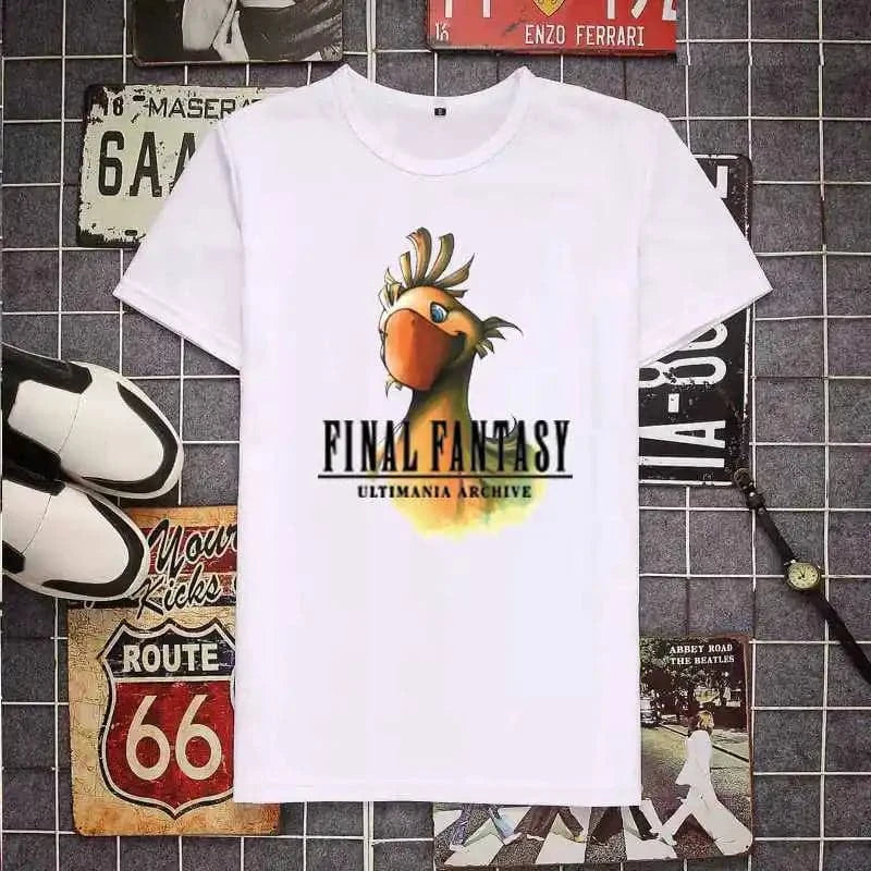 Final Fantasy Chocobo Graphic Tshirts Men Cloud VII FF7 Video Game Strife Shinra Soldier Streetwear T Shirt