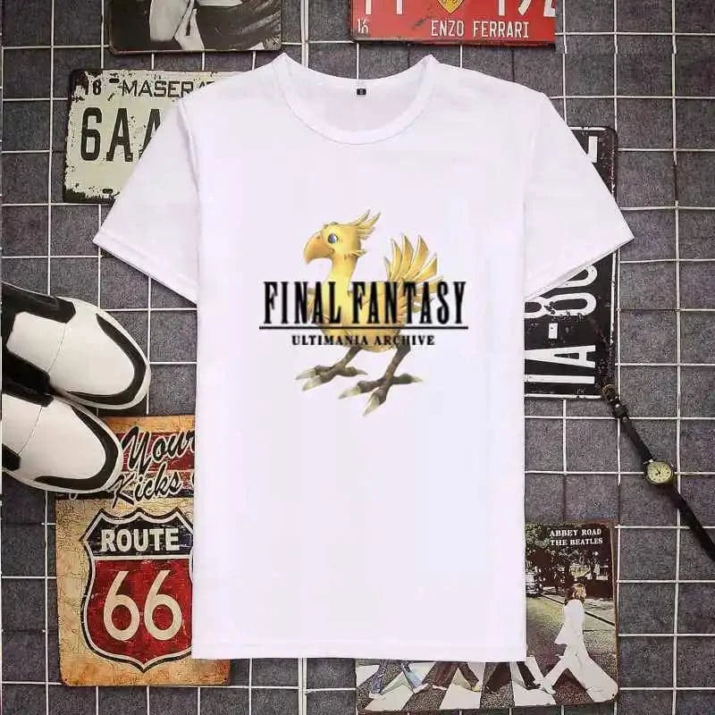 Final Fantasy Chocobo Graphic Tshirts Men Cloud VII FF7 Video Game Strife Shinra Soldier Streetwear T Shirt