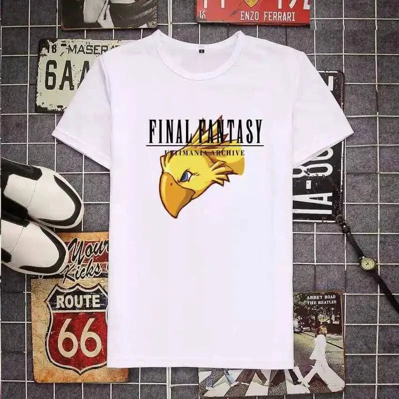 Final Fantasy Chocobo Graphic Tshirts Men Cloud VII FF7 Video Game Strife Shinra Soldier Streetwear T Shirt