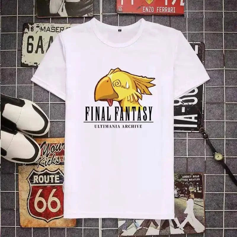 Final Fantasy Chocobo Graphic Tshirts Men Cloud VII FF7 Video Game Strife Shinra Soldier Streetwear T Shirt