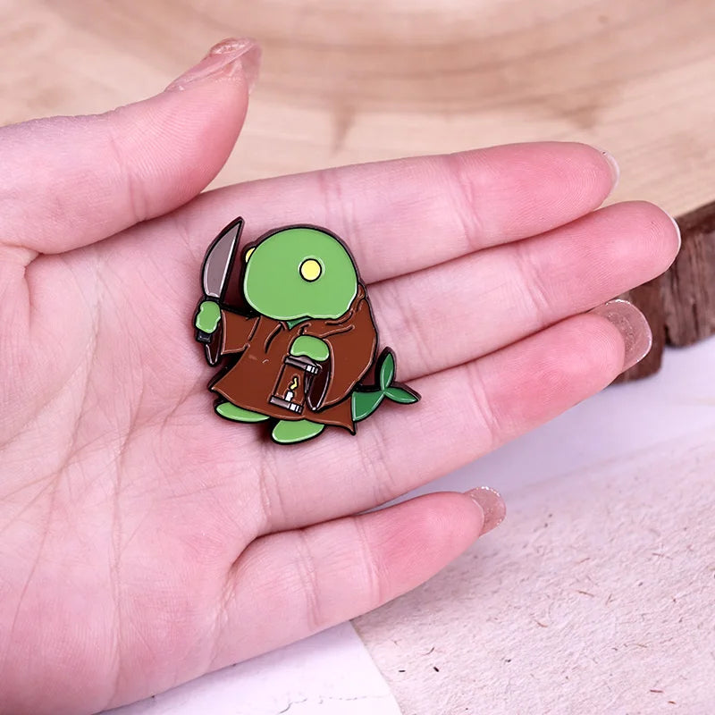 Final Fantasy Tonberry Lapel Pin Game Mascot Enamel Pin Gamer Backpack Decoration Jewelry