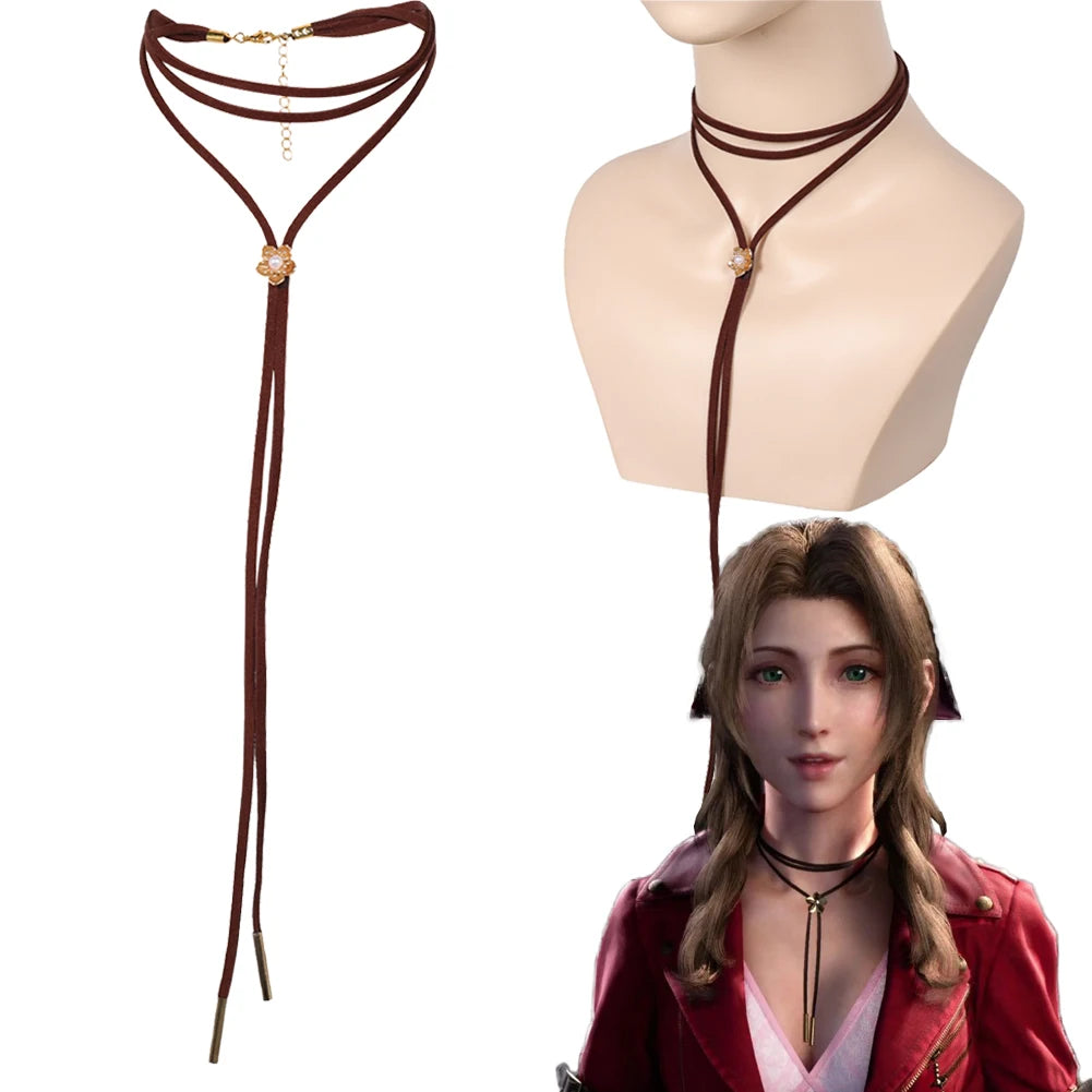 Final Fantasy VII Cosplay Costume Aerith Gainsborough Jacket Dress Outfits Women Halloween Party Clothes For Ladies Role Play