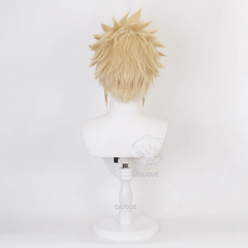 Final Fantasy VII FF7 Cloud Blonde Cosplay Wig