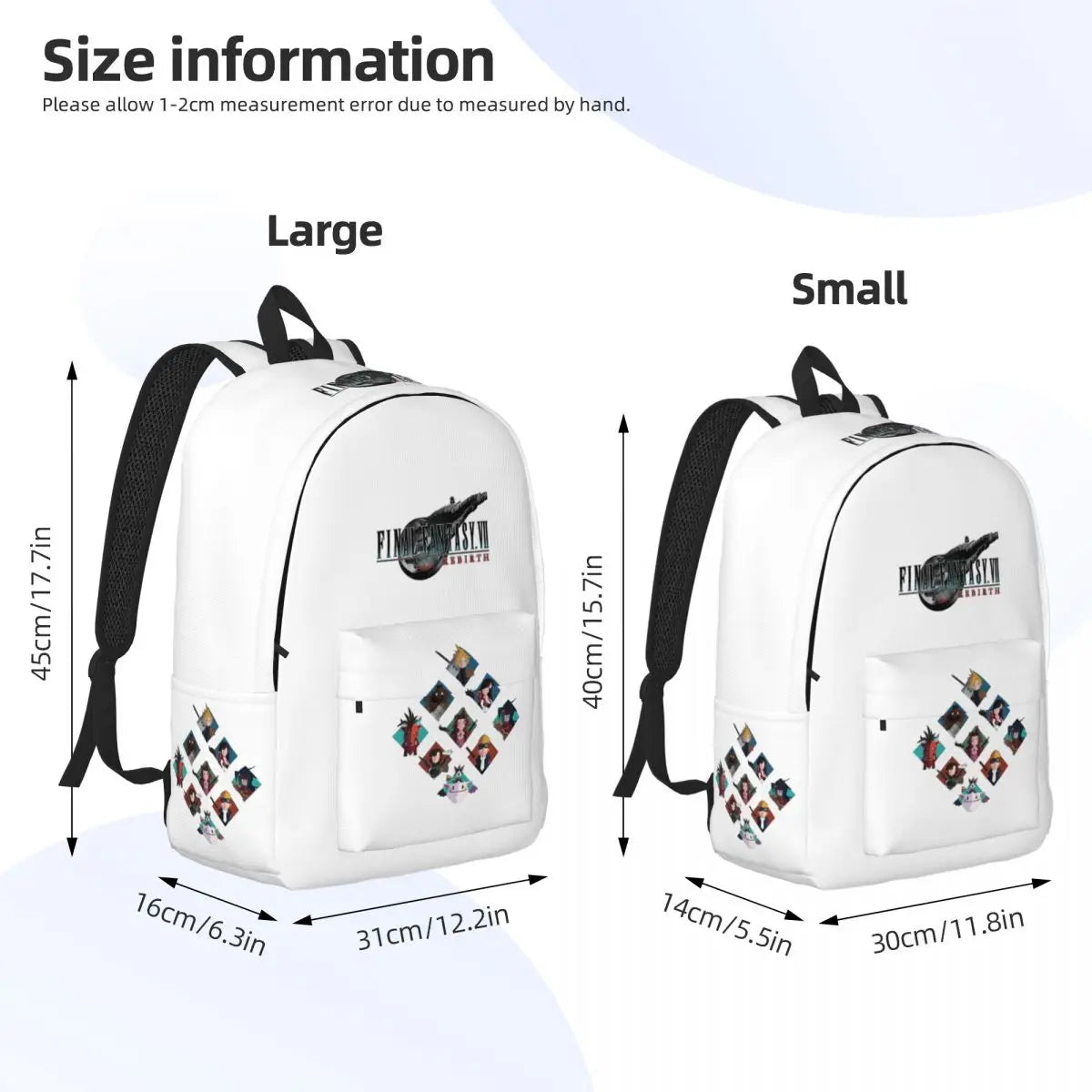 Final Fantasy VII Rebirth Game Backpack for Men Women Fashion Student Business Daypack Laptop Computer Canvas Bags Durable