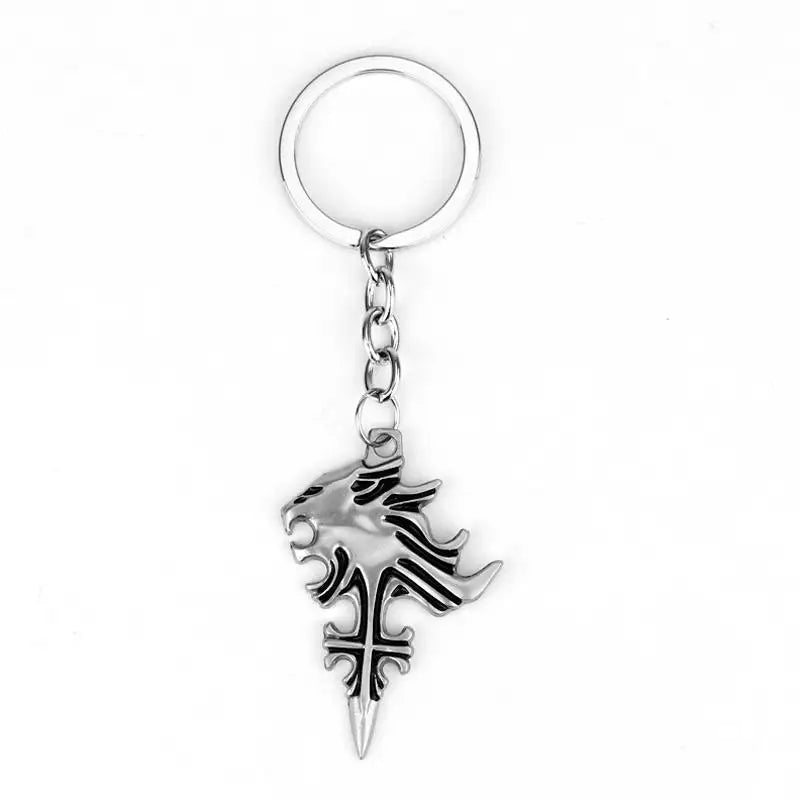 FINAL FANTASY XVI Clive Rosfield Invictus Sword Keychain Game Peripherals Metal Weapon Model Pendant Keyring For Fans Jewelry