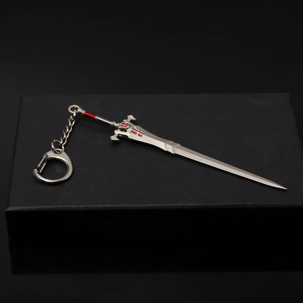 FINAL FANTASY XVI Clive Rosfield Invictus Sword Keychain Game Peripherals Metal Weapon Model Pendant Keyring For Fans Jewelry