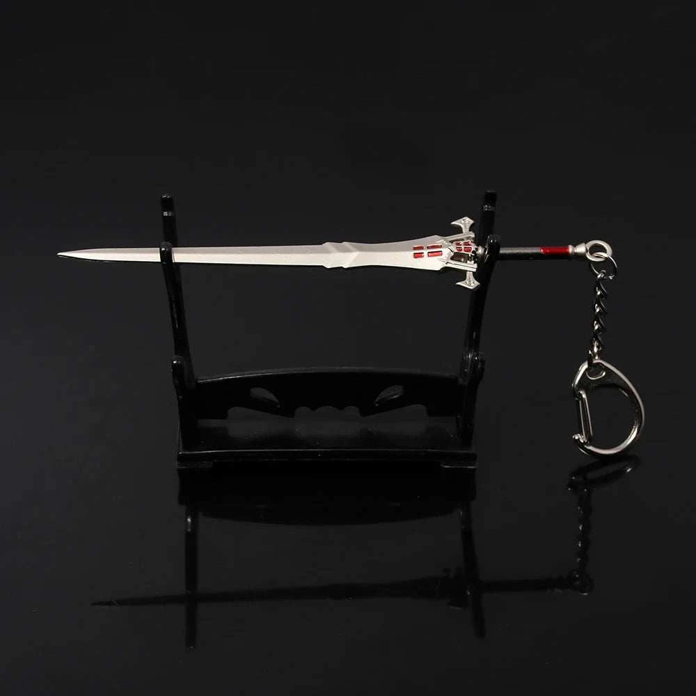 FINAL FANTASY XVI Clive Rosfield Invictus Sword Keychain Game Peripherals Metal Weapon Model Pendant Keyring For Fans Jewelry