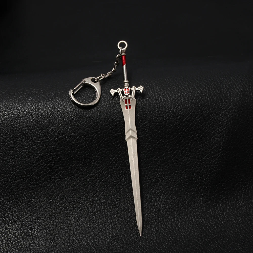 FINAL FANTASY XVI Clive Rosfield Invictus Sword Keychain Game Peripherals Metal Weapon Model Pendant Keyring For Fans Jewelry