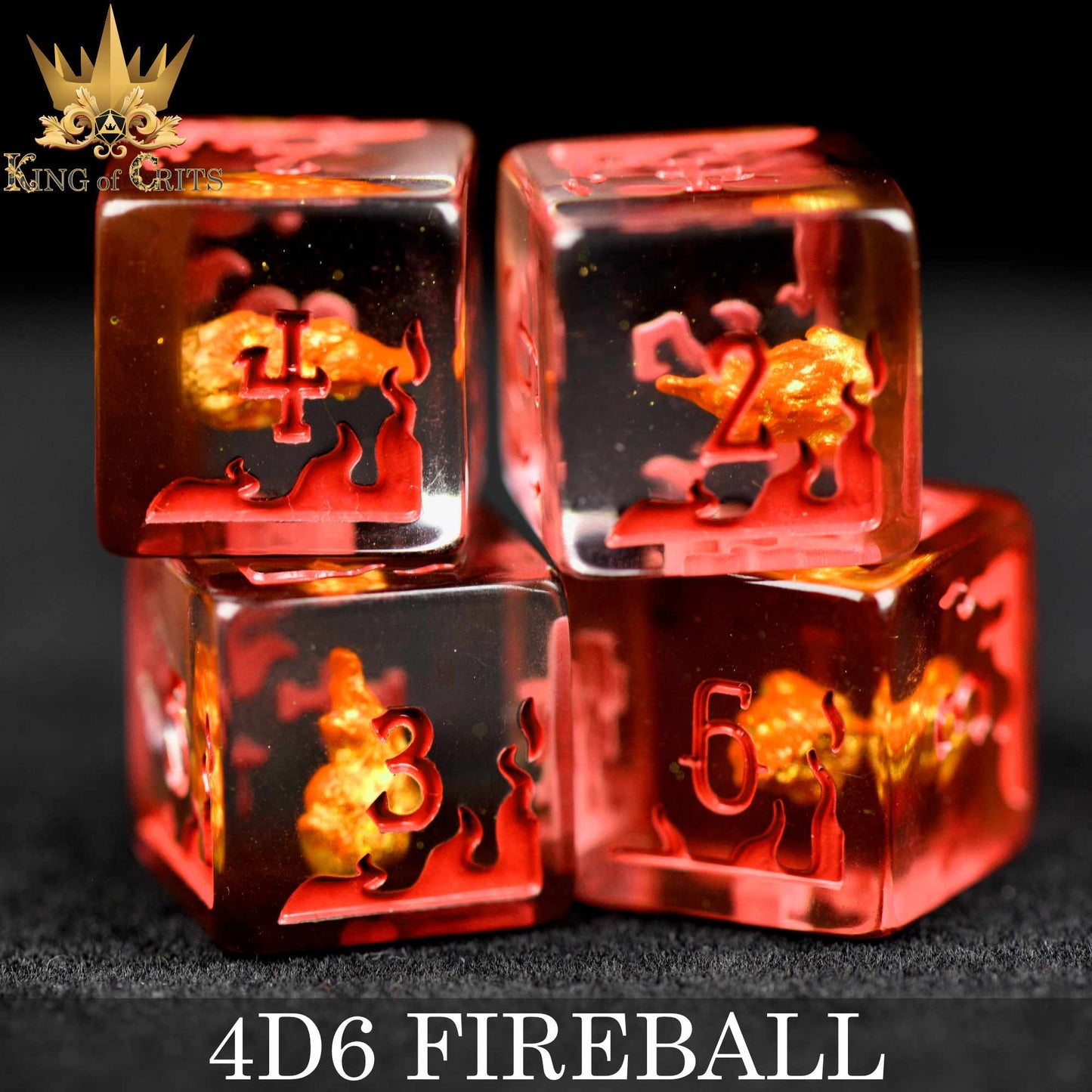 Fireball 4D6 Dice Set