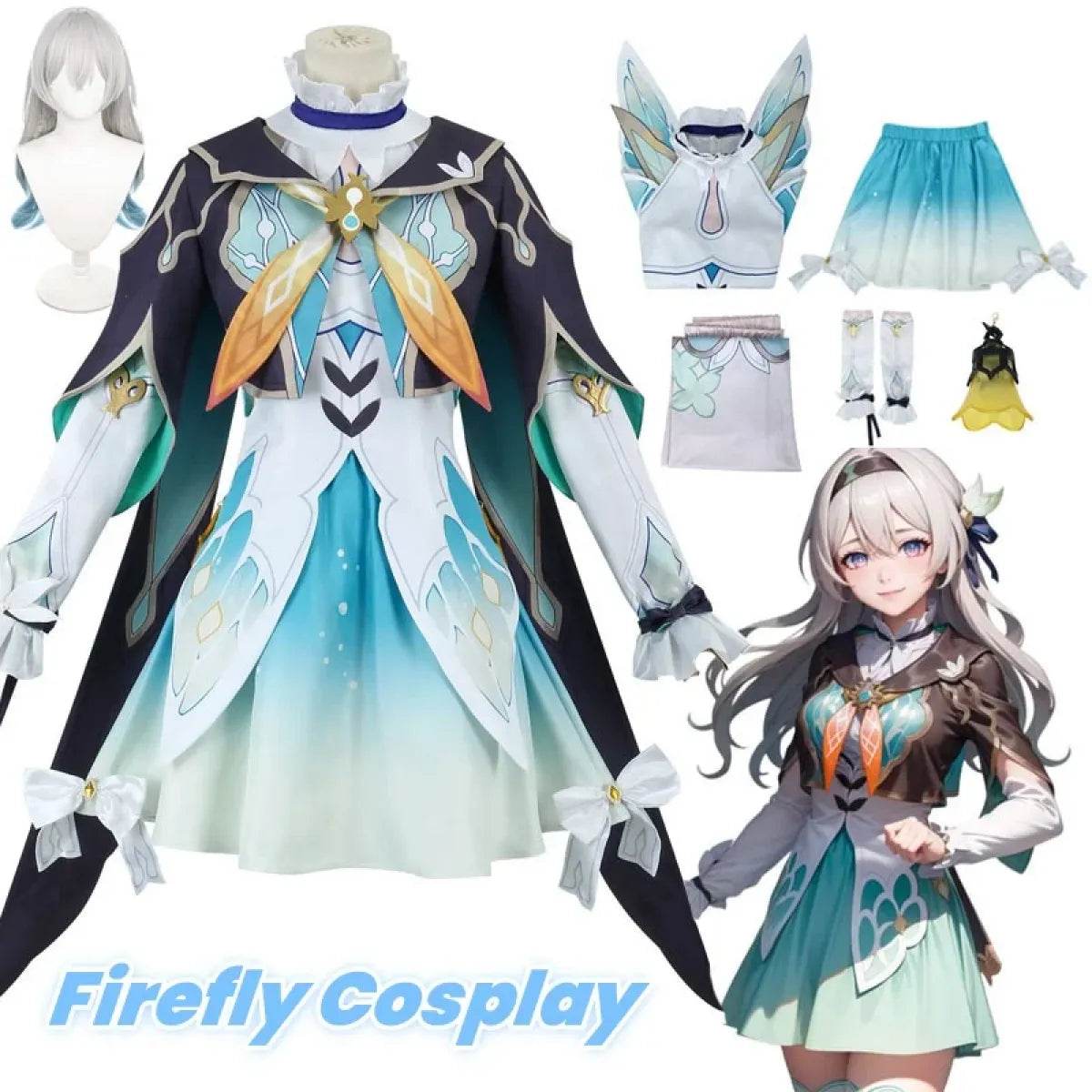 Firefly Cosplay Costume – Honkai: Star Rail Outfit Full Set - XS / Costume Only