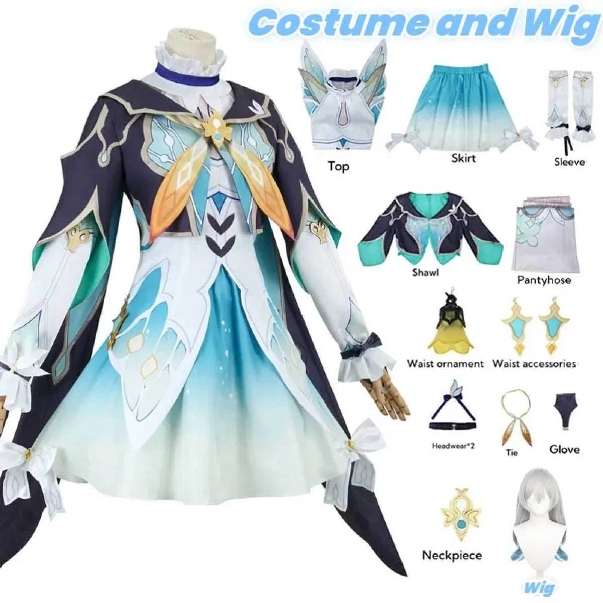 Firefly Cosplay Costume – Honkai: Star Rail Outfit Full Set - XS / Costume and Wig