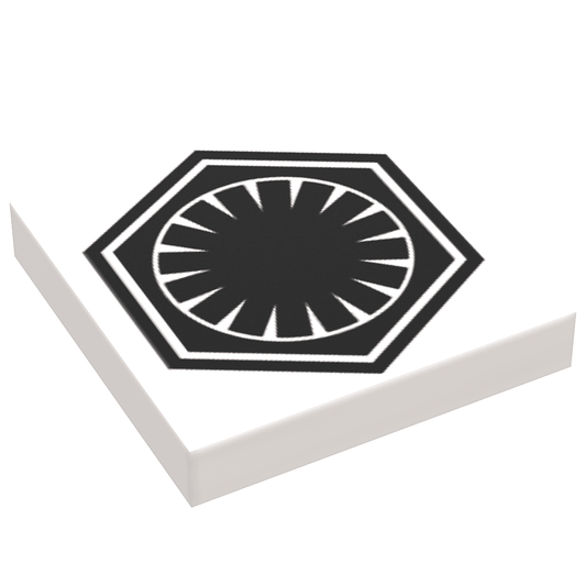 SW First Order Faction - B3 Customs Printed 2x2 Tile made using LEGO part - 