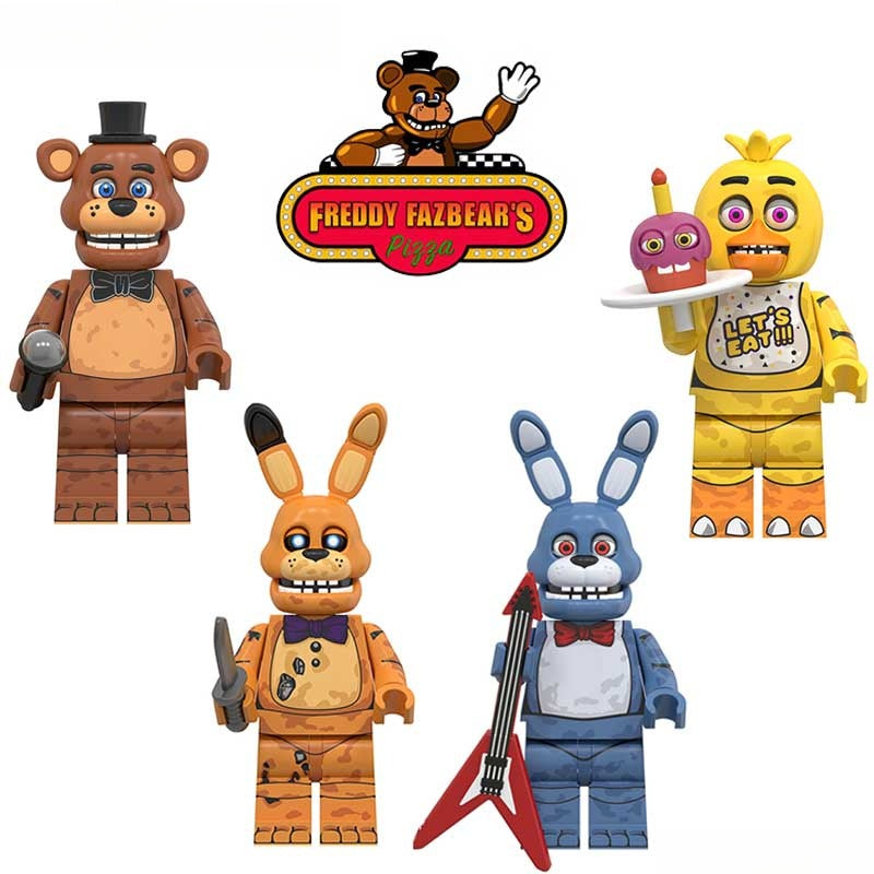 Five Nights At Freddys set of 4 Lego Minifigures custom toys 2