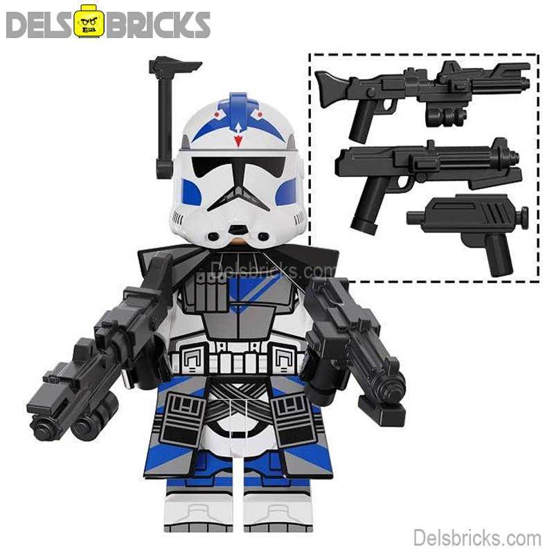 Fives 501st Legion Clone trooper Phase 2 Lego Minifigures Custom Toys - 