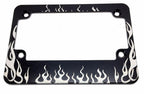 Flame Design Billet Aluminum Motorcycle License Plate Frame