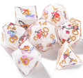 Flower and butterfly exquisite polyhedron resin dice set