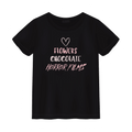 Flowers, Chocolate, Horror Films Unisex Shirt - S