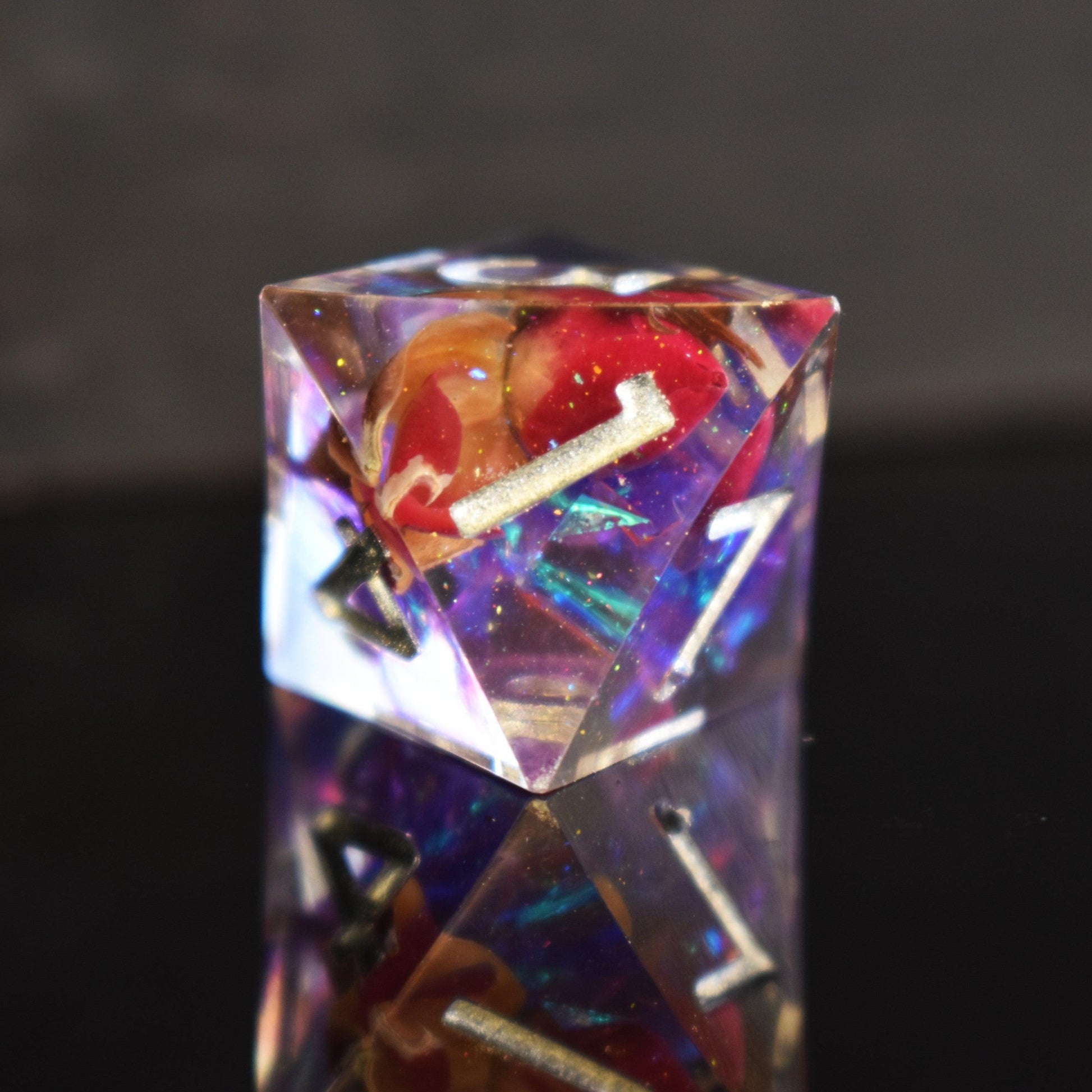 Forbidden Rose Sharp-Edged Resin Dice Set