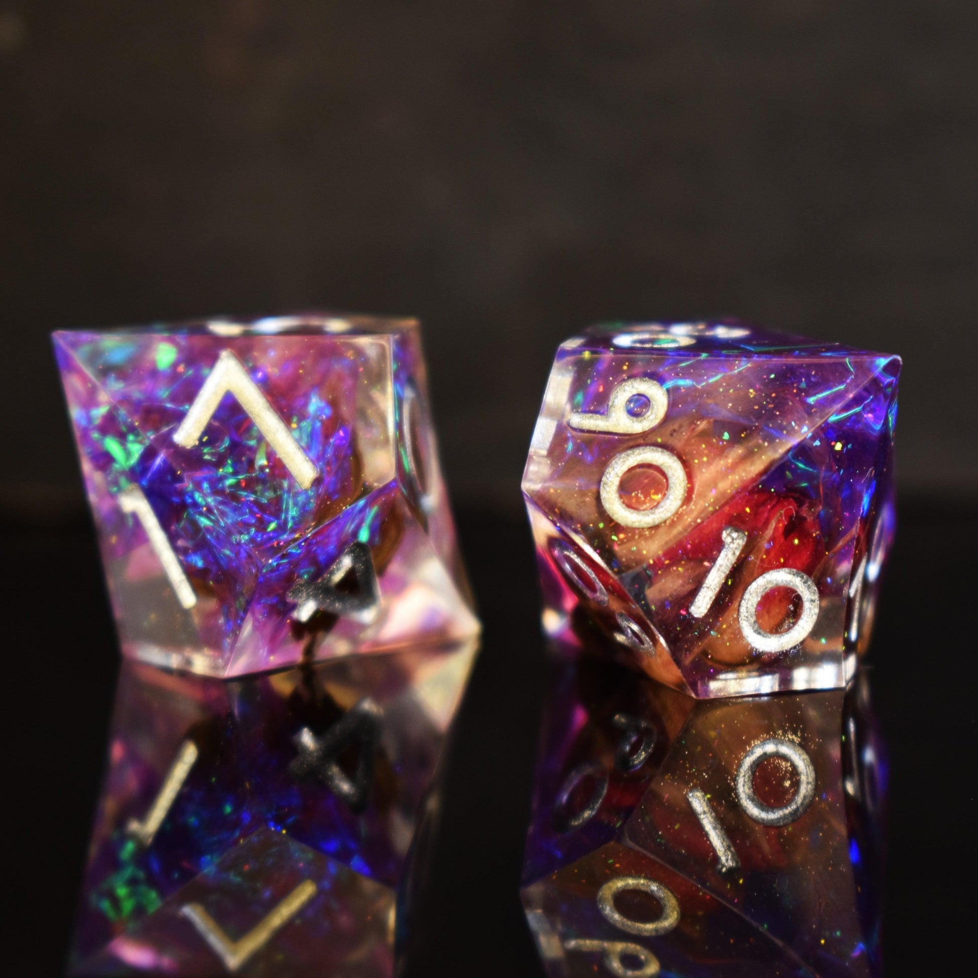 Forbidden Rose Sharp-Edged Resin Dice Set