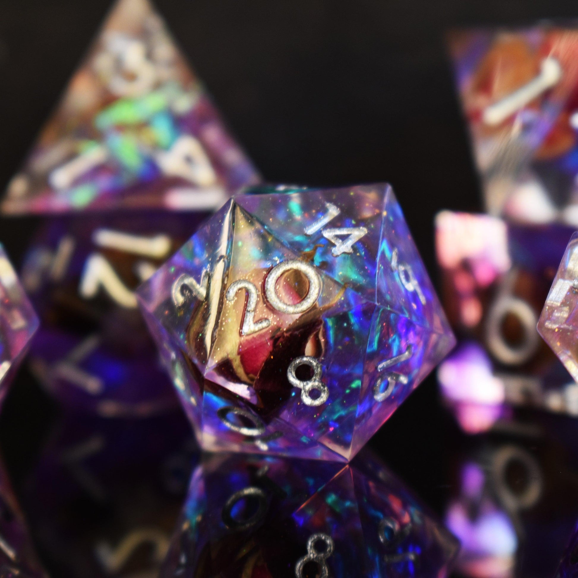 Forbidden Rose Sharp-Edged Resin Dice Set