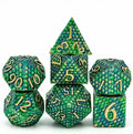 Forest Dragon Scale Metal Dice Set - 