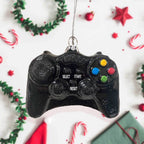 Video Game Controller Glass Christmas Ornament - 