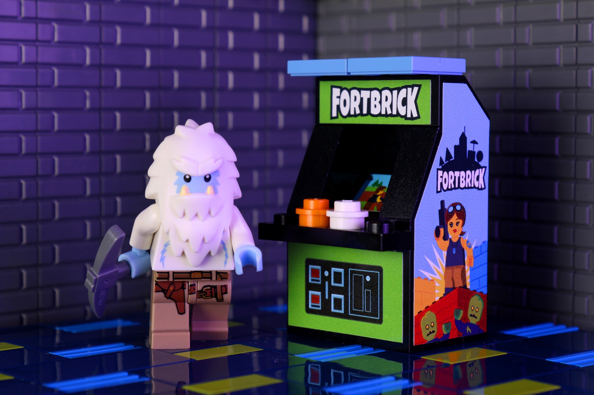 Fortbrick Arcade Machine Building Set made using LEGO parts