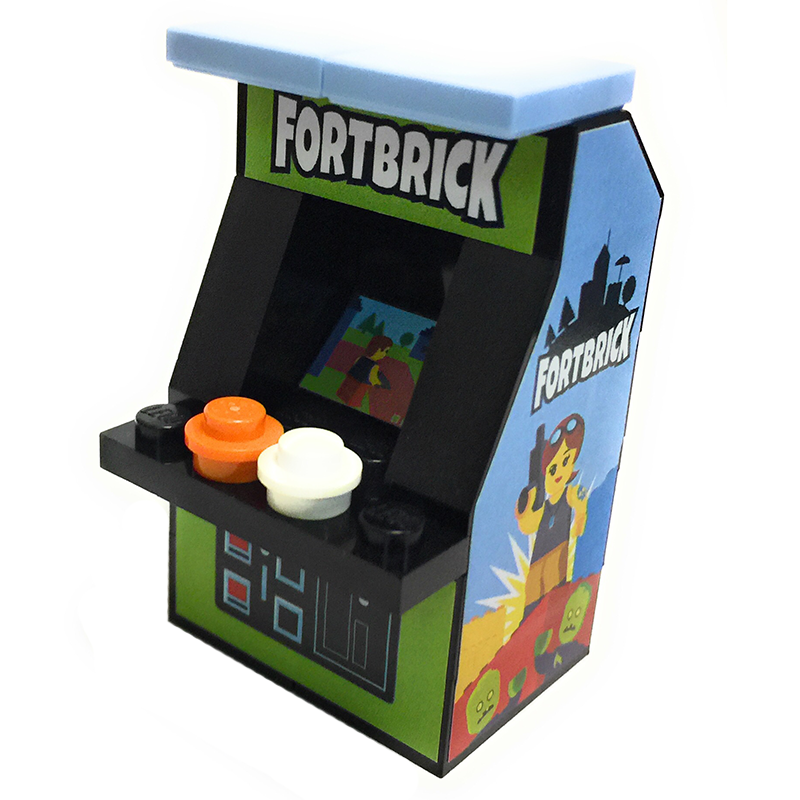 Fortbrick Arcade Machine Building Set made using LEGO parts