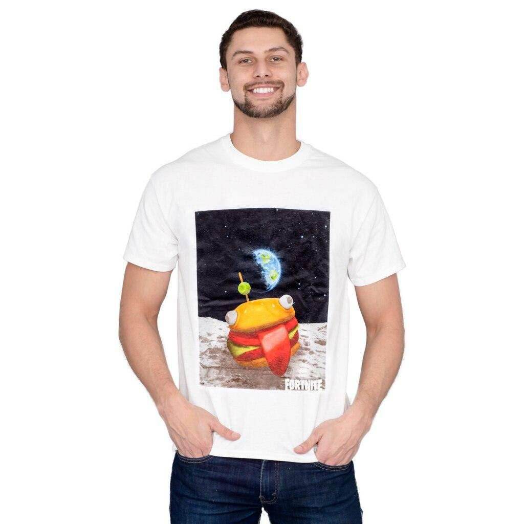Fortnite Durrr Burger Space Adult White T-shirt - XS