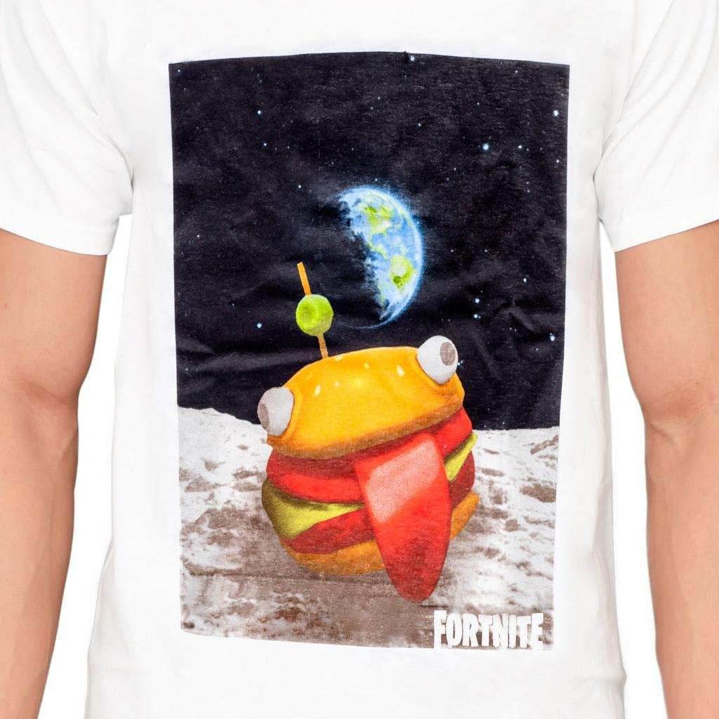 Fortnite Durrr Burger Space Adult White T-shirt - XS