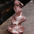 Mermaid Backflow Incense Burner - Brown