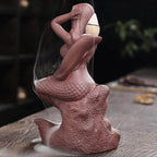 Mermaid Backflow Incense Burner - Brown