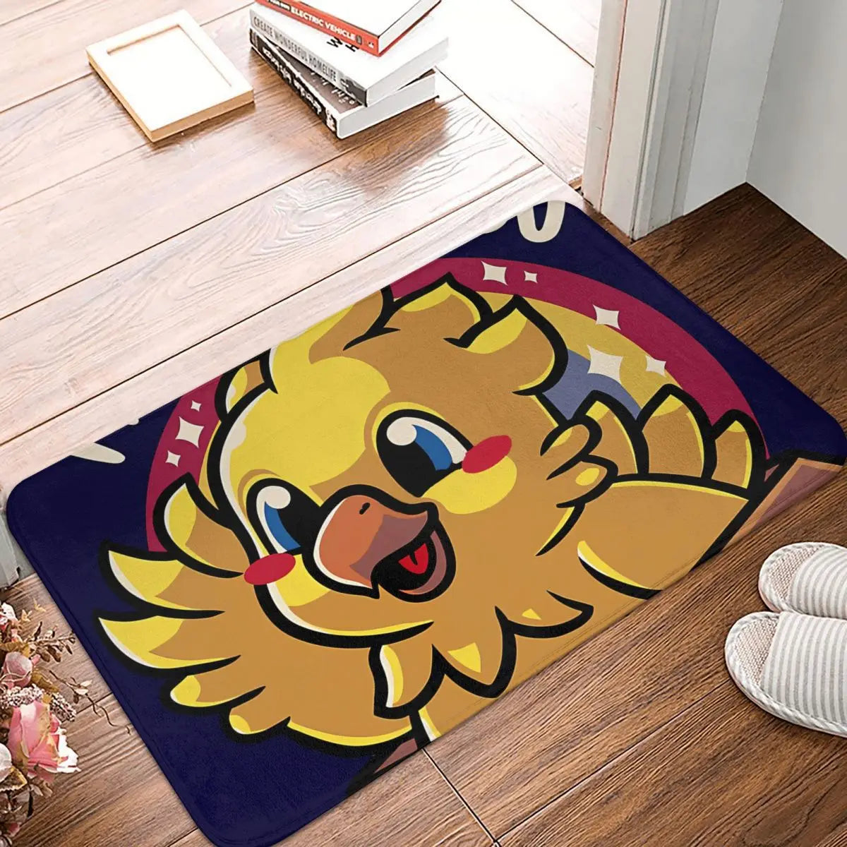 Free Final Fantasy Chocobo Game Non-Slip Carpet Doormat Bedroom Bathroom Mat Welcome Decor Rug