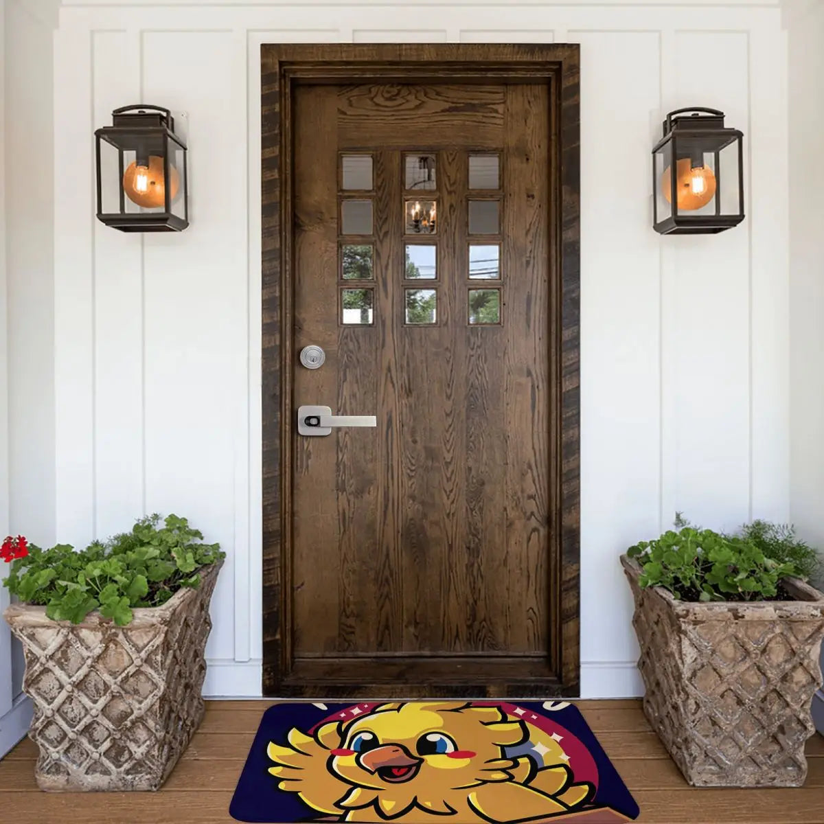 Free Final Fantasy Chocobo Game Non-Slip Carpet Doormat Bedroom Bathroom Mat Welcome Decor Rug