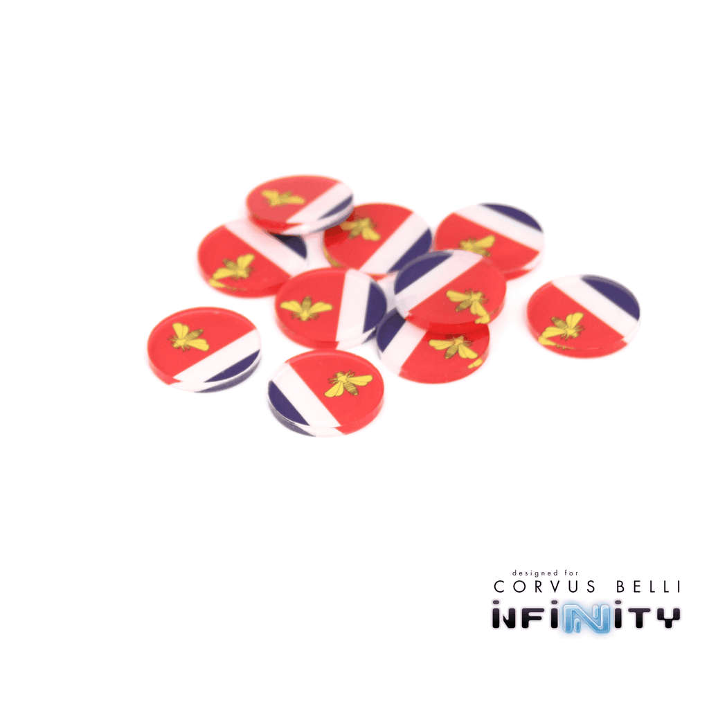 Full Color Infinity Faction Markers, 25mm (Bag of 10) - Merovingian / 25mm