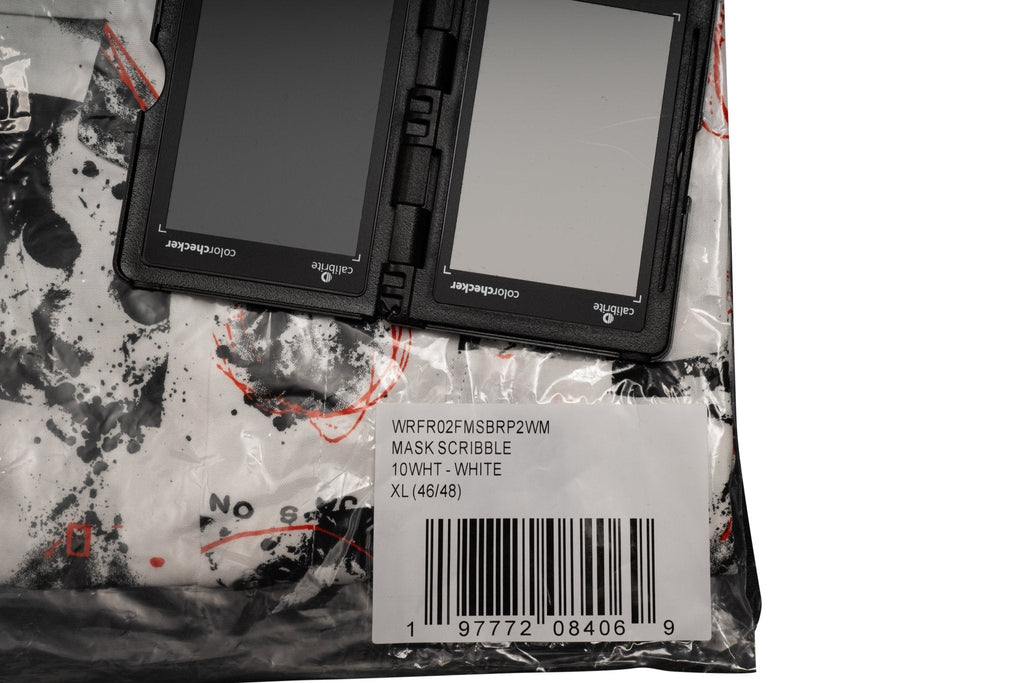 Friday The 13th Jason Rayon Button up Shirt SS Mask Scribble White