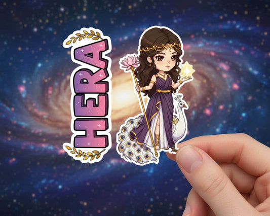 Hera Sticker and Magnet – Basileia Mythkins™ – Queen of the Gods and Marriage | Waterproof & UV-Proof - Sticker / Mini