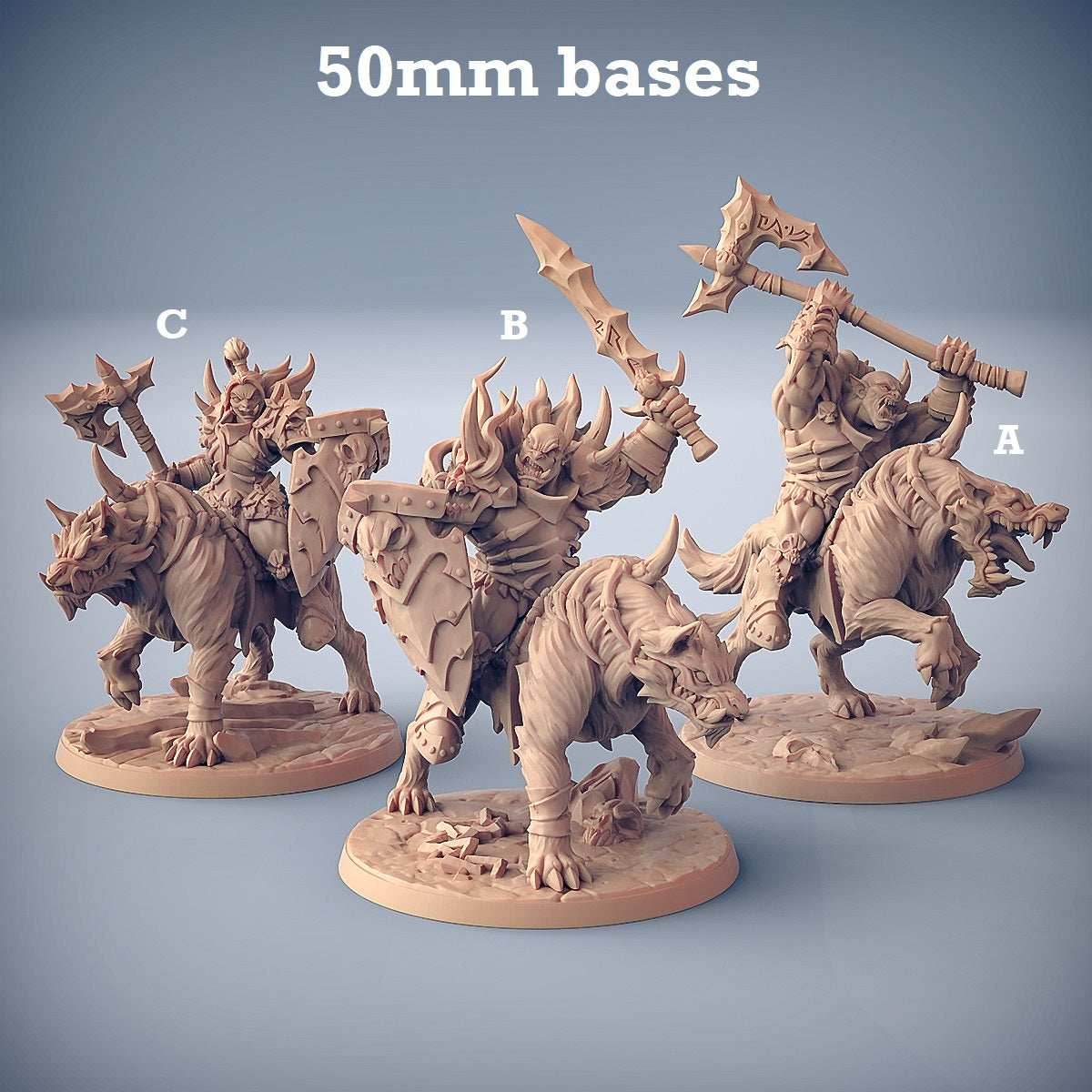 Frostmetal Worg Riders (Mounted Orc Calvary Unit) - A