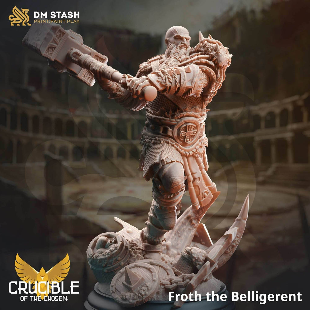 Froth the Beligerant (Male Human Barbarian) - 32mm Scale