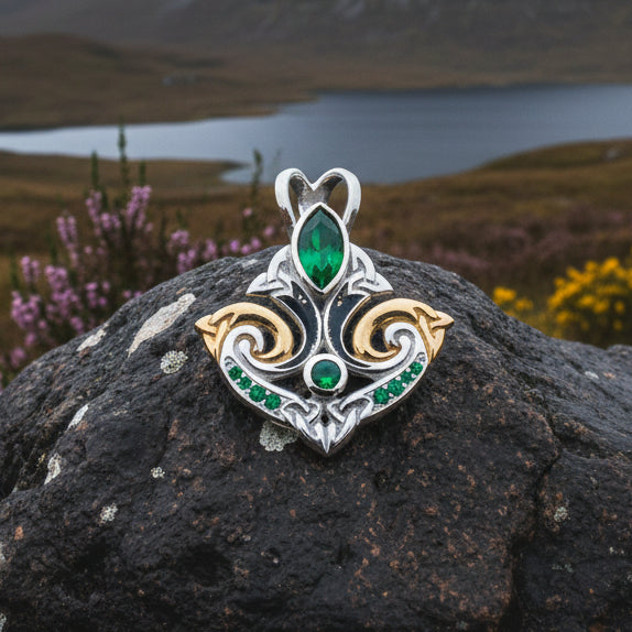 Celtic Triquetra Gemstone Necklace