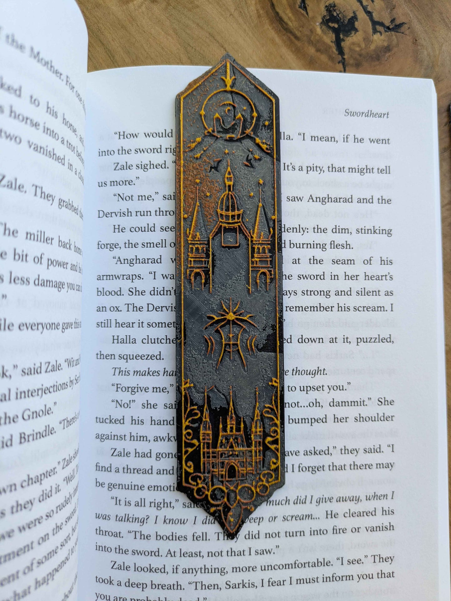 Celestial Gothic Castle Bookmarks – Handcrafted Elegant Black & Gold Magic Themed Bookmarks