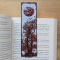 Full Moon Raven Bookmark, Gothic Tree Silhouette