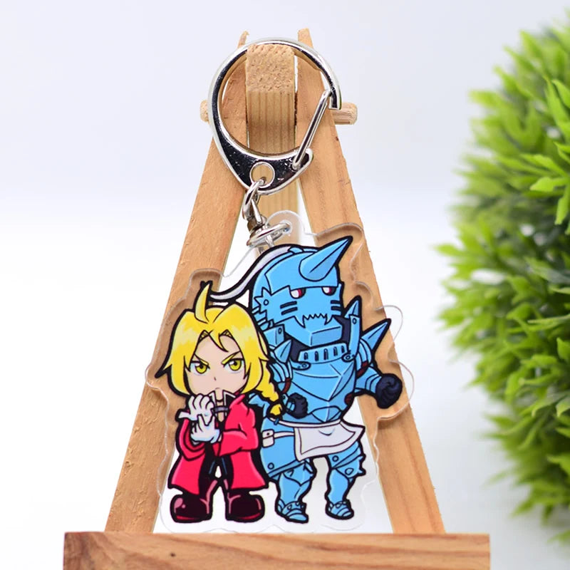 Fullmetal Alchemist Keychain 9 Styles Arcylic Cartoon Figures Keyrings Anime Accessories