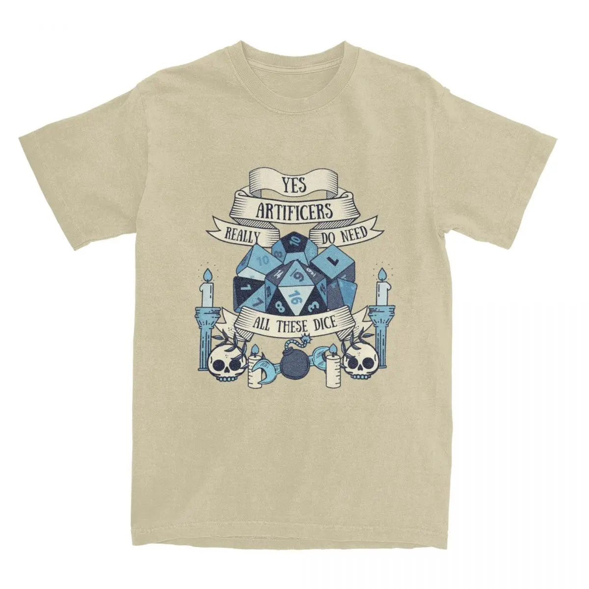 Fun Dice Artificer Dungeon And Dragon T-Shirts Men Women 100% Cotton Dnd Gaming Tee Shirt Unique Clothing