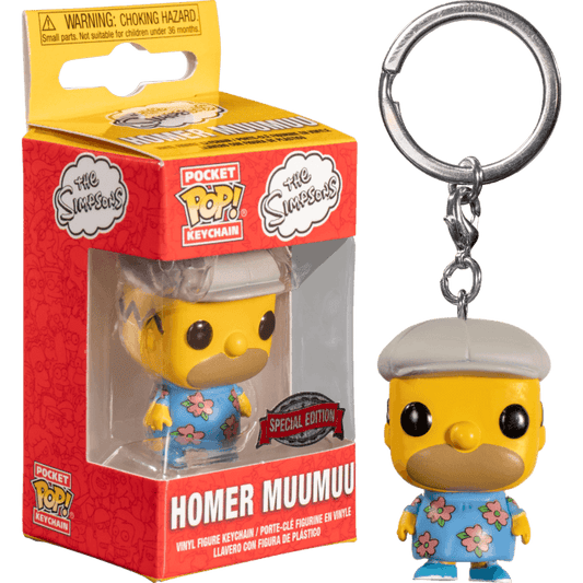 Funko POP! Keychain: The Simpsons - Homer Muumuu Pocket Keychain Special Edition Exclusive - 