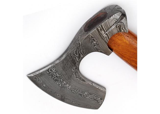 Guiscard Hand Forged Bearded Damascus Outdoor Steel Axe-3