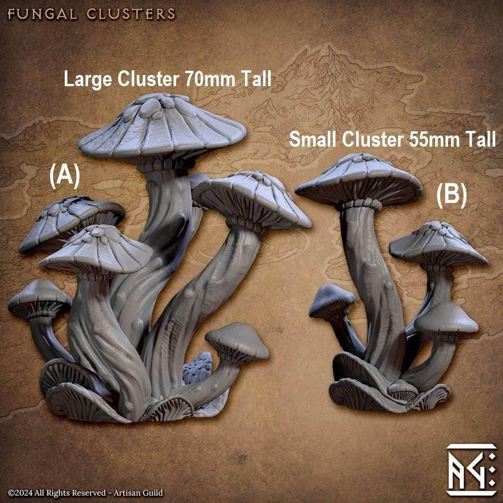 Fungal Mushroom Clusters (Scatter Terrain) - A - Large Cluster (70mm Tall)