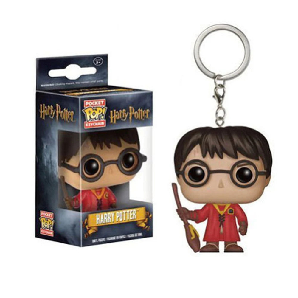 FUNKO Pocket Keychain Harry Potter Hermione Dumbledore Fantasy Adventure Movie Peripherals Backpack Pendant Keychain Xmas Gift