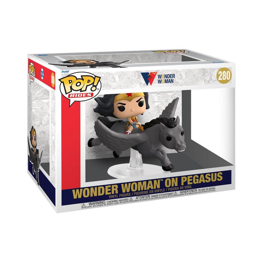 Funko Pop! Ride Super Deluxe: Wonder Woman 80th - Wonder Woman on Pegasus Vinyl Figure - 