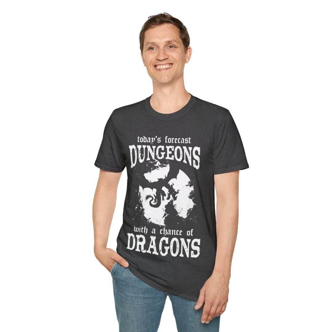 Funny DnD Weather Forecast Tshirt - Black / S